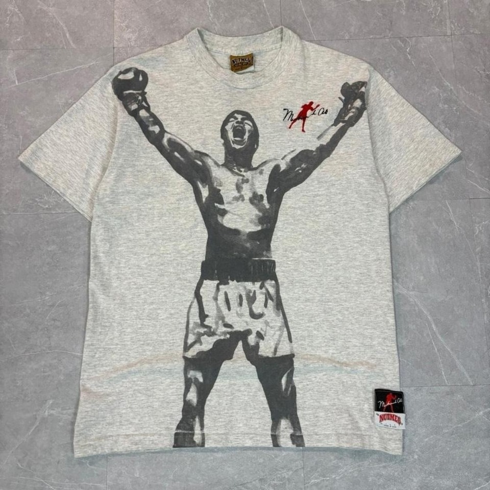 1990's Nutmeg Muhammad Ali grey t-shirt Size M #boxing #retro